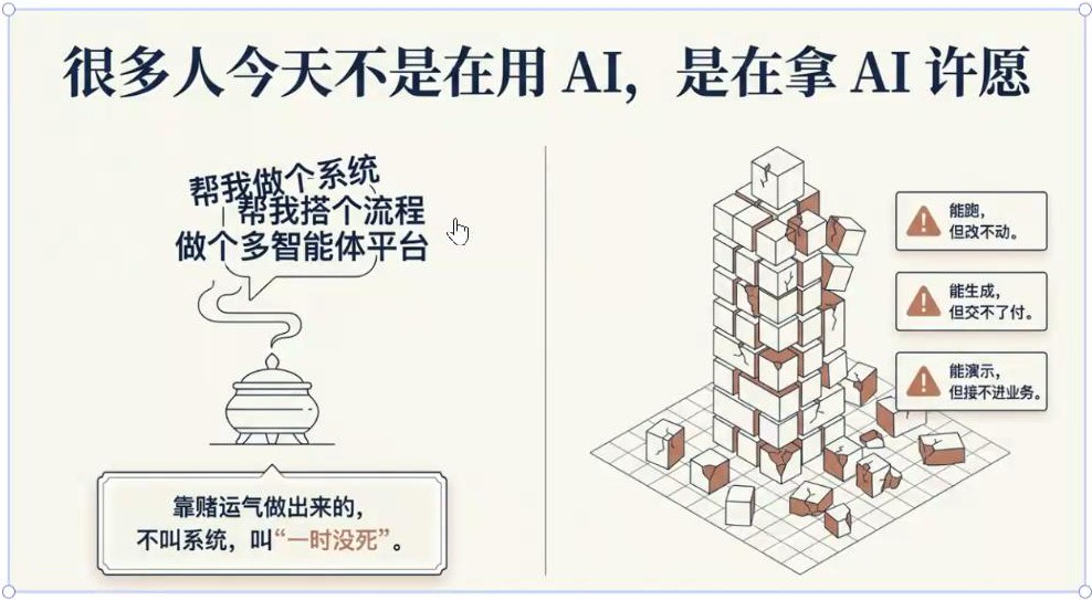 拿 AI 许愿的系统风险示意图